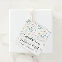 Marble Floral Bracelet Business Thank You Tag