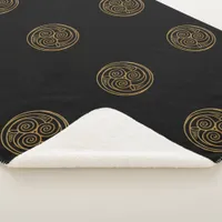 Triple Celtic Knot Swirl Mandala Sherpa Blanket