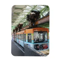 Orange Blue Wuppertal Floating Train Magnet