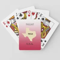 Playing Cards - Texas Map with City