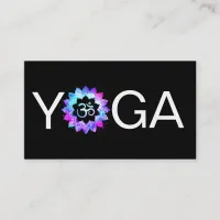 *~* Yoga Teacher OM  Aum  Instructor LotusMandala Business Card