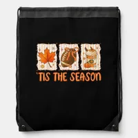 Tis The Season Football Halloween Thanksgiving  Drawstring Bag