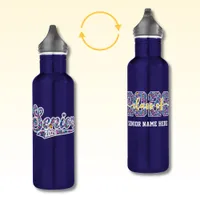 Gahanna Lions Floral Personalized Stainless Stainless Steel Water Bottle
