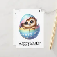 Adorable Funny Cute Easter Owl Postcard