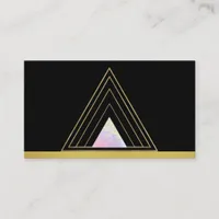 *~*  Gold Alchemy Minimal Triangle Sacred Geometry Business Card