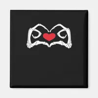 Skeleton Heart And Hands Funny  Magnet