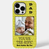 Dad The Best Golfer By Par Photo Yellow Case-Mate iPhone 14 Pro Max Case