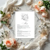 Elegant Vintage Wedding Menu