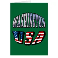 Washington State Picture and USA Text