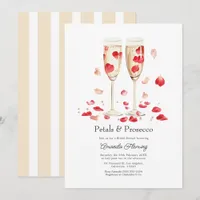Petals & Prosecco Champagne Bridal Shower Invitation