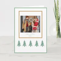 Green Pagoda Christmas Trees 1-Photo  Card