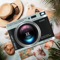 Retro Camera Graduation Party Invitation