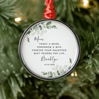 Mother of the Bride Keepsake  Metal Ornament