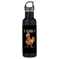 F Caw F Funny Chicken Humor Rooster Meme Classic Stainless Steel Water Bottle