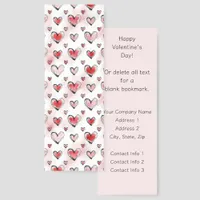 Hearts Save the Date Promotional Valentine's Bookmarks