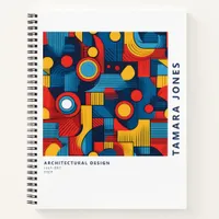 Bauhaus Geometric Abstract Pattern#4 ID1068 Notebook