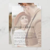 Simple Full Photo Overlay Wedding  Invitation