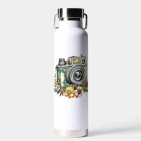 Photography Graphics and Quote | Vintage Camera Water Bottle