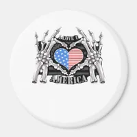 America Skeleton Hands Graphic Impression Magnet