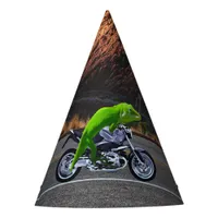 Riding Off Into Retirement Custom Gecko Motorcycle Party Hat