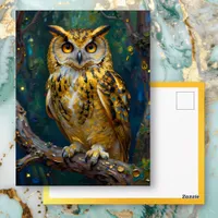 A Blue and Gold Owl |m Keeping in Touch Postcard