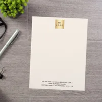 Beige cream business company logo letterhead