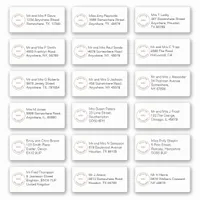 18 Different Recipient Names Addresses Brand Logo Sticker