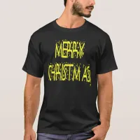 Merry Christmas Starry Night Font T-Shirt