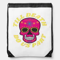 Till Death Do Us Part Classic – Gothic Wedding Drawstring Bag