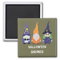 Wizard Pumpkin Witch Halloween Gnomes Magnet