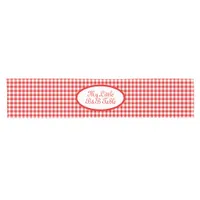 Red Vichy pattern for Business, B&B,  Restaurants  Short Table Runner