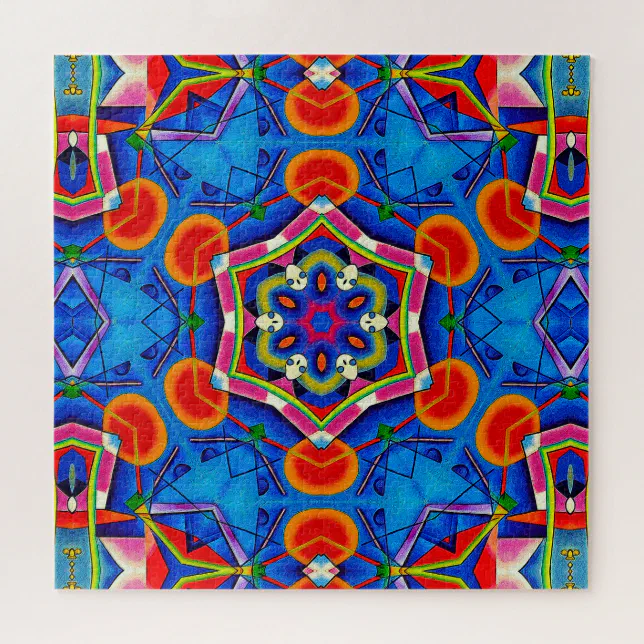 Multicolor oil painting kaleidoscope