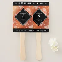 Elegant 8th Bronze Wedding Anniversary Hand Fan