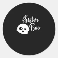 Sister Boo Halloween Classic Look Classic Round Sticker
