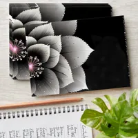 Timeless Elegance: Black & Silver Blossom Wedding  Envelope