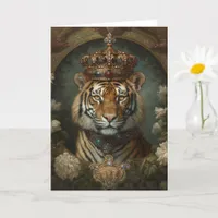 Beautiful Tiger in a Crown all occasions Card