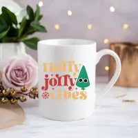 Holly jolly vibes Drinking Coffee Mug