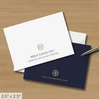 Elegant Professional Gold Logo  Note Card