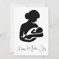 Mother with Newborn Baby Mothers Day Card