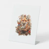 Cottagecore Aesthetic  With Book Cute Goblincore Pedestal Sign