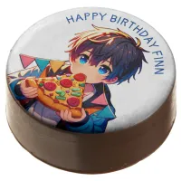 Happy Birthday | Anime Boy's Pizza Party Chocolate Covered Oreo