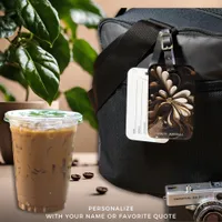 Stylish Mocha and Cream Coffee Lover's Luggage Tag