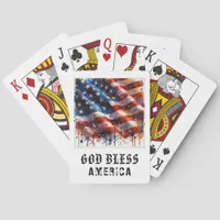 *** AP16 Red White Blue American Flag Play 10 Poker Cards