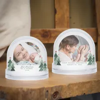 Mommys First Christmas Rustic Trees 2 Photos Snow Globes
