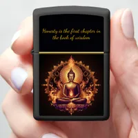 Radiant Buddha in a moment of calm.  Zippo Lighter