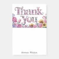 *~* Floral Thank You Gratitude Manifestation AP85 Post-it Notes