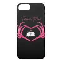 Mine Valentines Day Classic Skeleton Hands Hearts  iPhone 8/7 Case