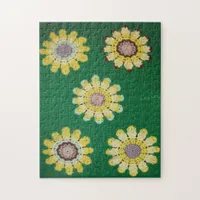 Puzzle - Five Daisies in Crochet