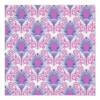 Boho Peacock Feather Jewel Tone-Neon Pink Poster