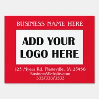 Add your Business  Logo to this Sign